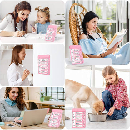 Audab 2Pcs Dry Erase Chore Chart for Kids, Magnetic Checklist Board, My Chores Slider Chart to Do List Board, Routine Chart Schedule Board Task Tracker for Home Refrigerator, Wall, Desk (Blue & Pink)