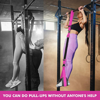 HPYGN Two Foots Pull Up Assistance Bands, Heavy Duty Resistance Band for Pull Up Bar, Adjustable Weight/Size with Fabric Feet/Knee Rest, Bands for Pull Up Assist for Strength Training, Pull Up