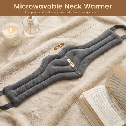 Microwave Heating Pad for Pain Relief, 8 x 18 Grey