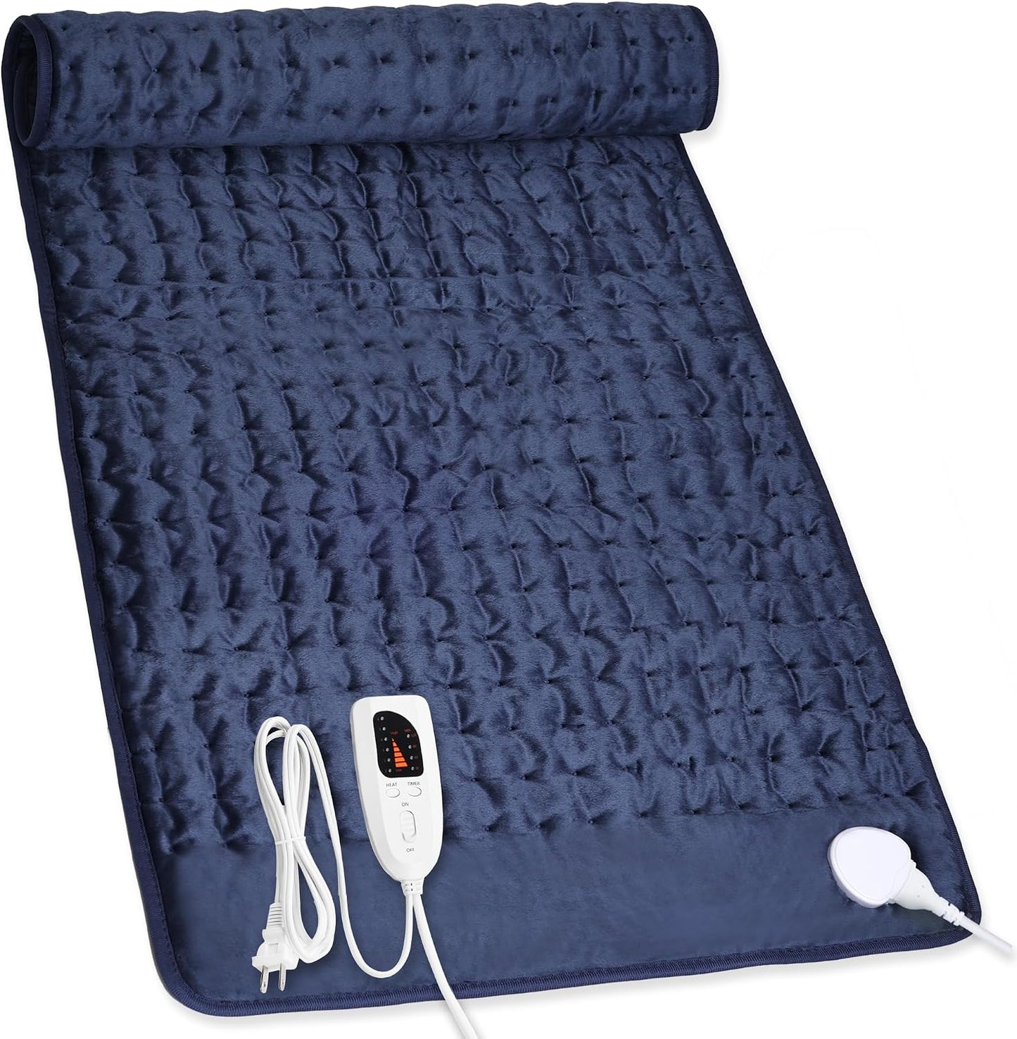 Heating Pad,Heated Blanket,Heating Pad for Back Neck,Grey,24x12 Inch | Electric Heating Pad,Dry/Moist Heat Heating Pads,Heating Pads for Shoulder,Abdomen,Heat Pad for Women Men,Birthday Gift
