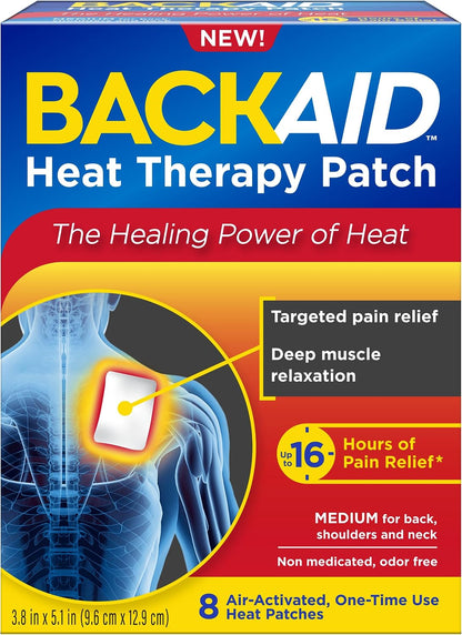 Backaid Heat Therapy Patch, Air-Activated Therapeutic Heat, Wide