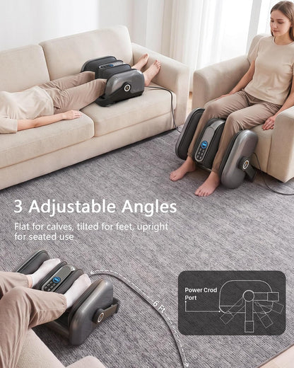 JZBRAIN Pro Shiatsu Foot Massager with Heat for Plantar Fasciitis | L1-L9 Compression, Roller Kneading, Vibration, Soothing Heating, Remote Control, Adjustable Stand for Flat or Angled Use