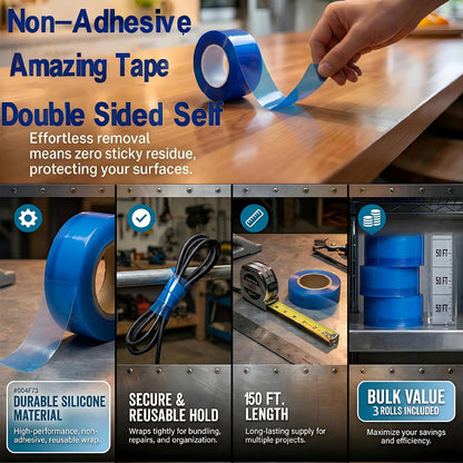 5PK Self-Fusing Amazing Tape 250FT Waterproof Leakproof NoResidue Pipe Hose | Non-Adhesive Reusable Vinyl Wrap Tape, Heavy Duty for Plumbing Repairs, Crafts, Sewing, Workshop and Daily home & DIY Use