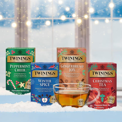 Twinings Mango & Pineapple Herbal Tea Individually Wrapped Bags, 20 Count (Pack of 1), Naturally Caffeine-Free, Enjoy Hot or Iced, 20 Teabags