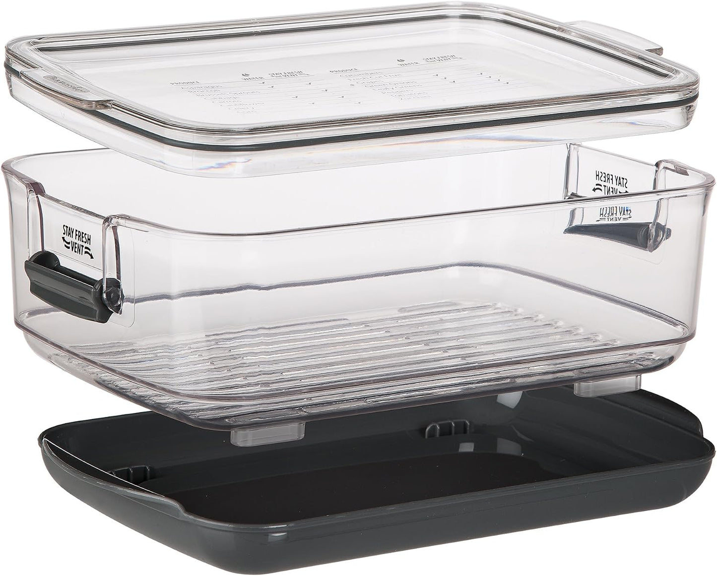 ProKeeper Produce Container, 3-Quart – Stay-Fresh Vent System for Small Peppers and Tomatoes, BPA-Free