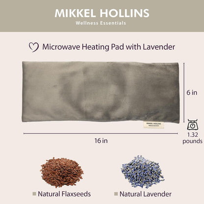 Microwavable Heating Pad with Lavender & Flaxseed, Hot & Cold Therapy, Heat Pad for Back, Neck, Shoulder, Knee, Leg & Menstrual Cramp Relief, Washable Cover, Mini Lavender Bag Gift, One Size Fits All