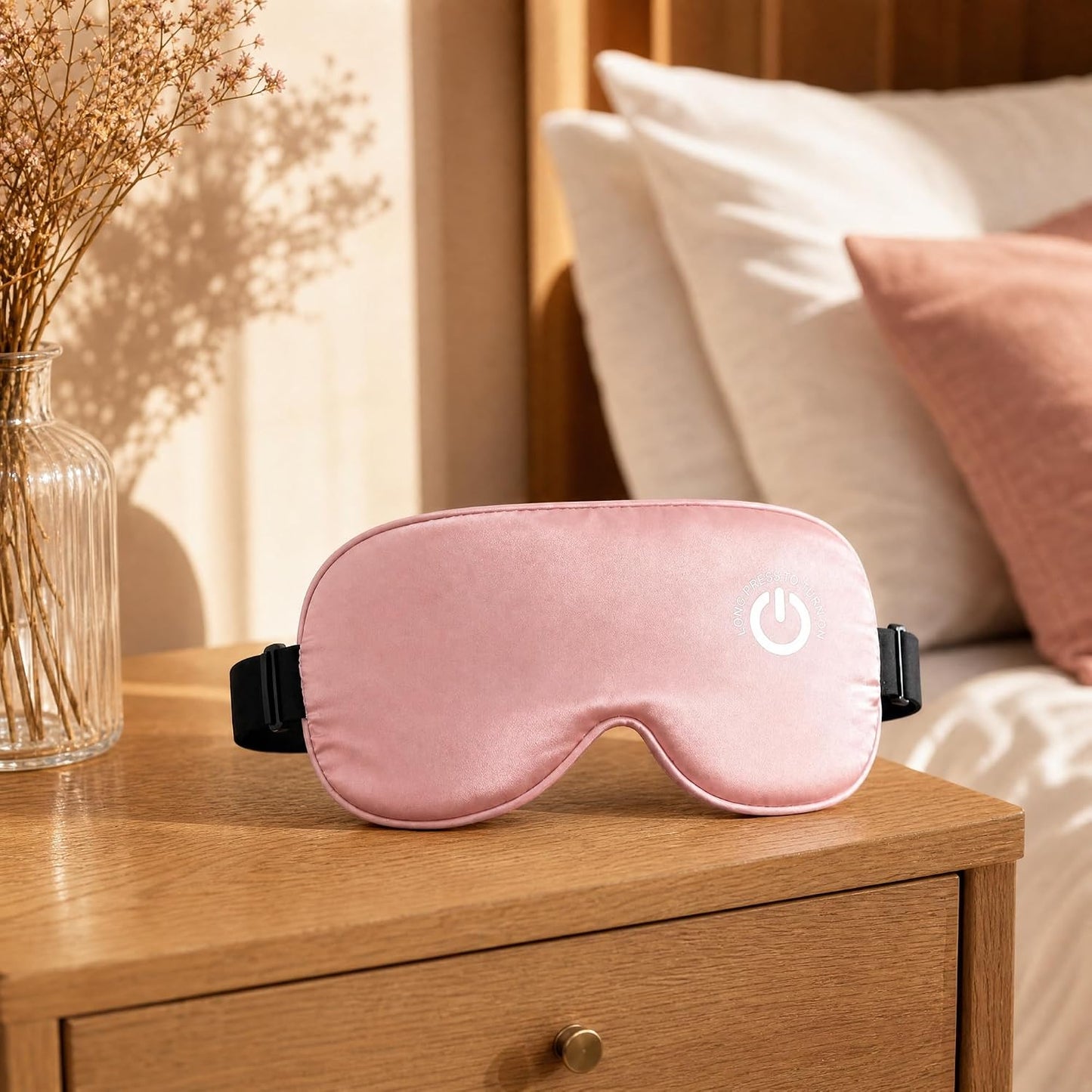 Heated Eye Mask for Dry Eyes, Cordless Rechargeable Warm Compress with 100% Mulberry Silk Cover, 3 Heat Settings, 20-Min Auto-Off, FSA-HSA Eligible Eye Mask for Home, Office & Travel
