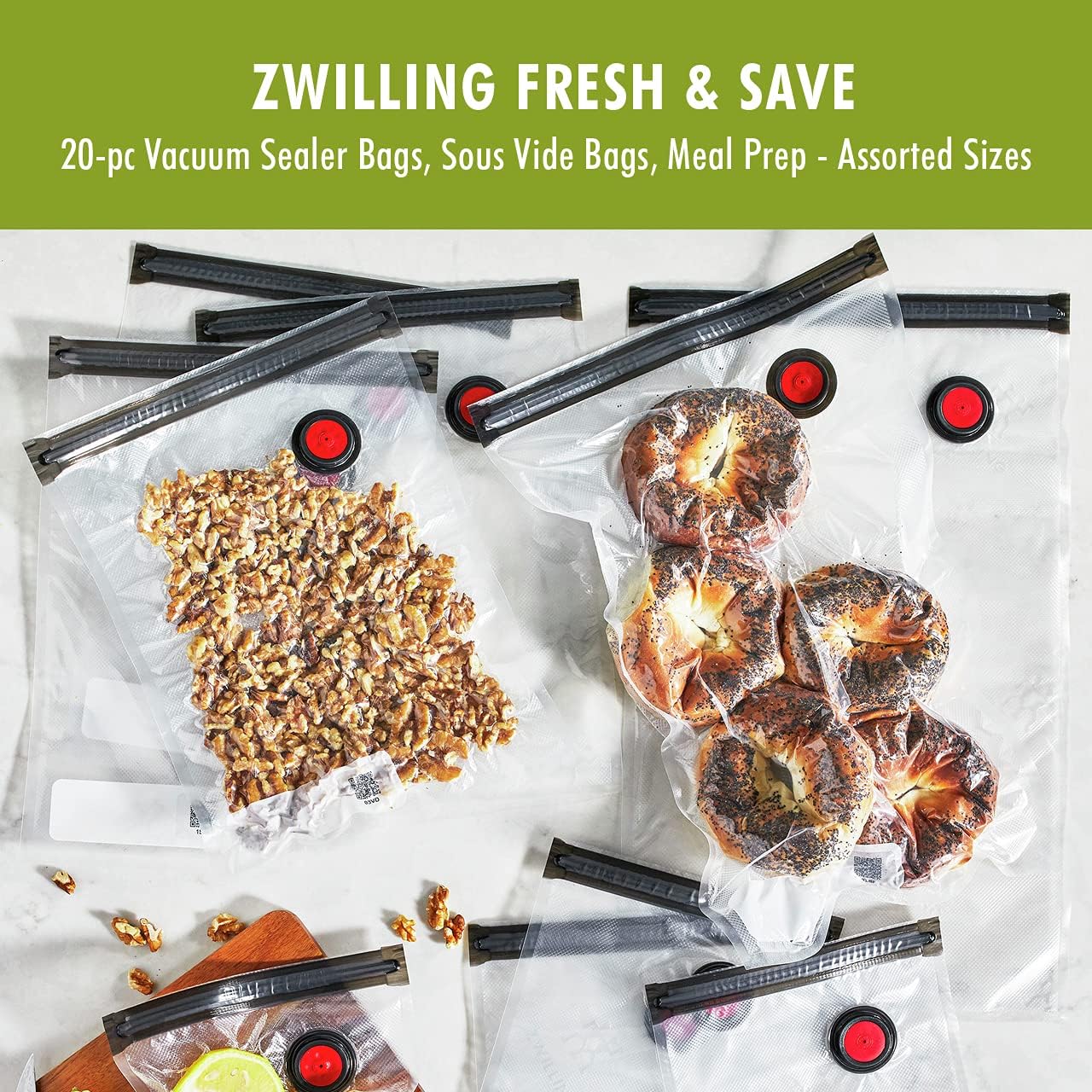For food to stay fresh up to 5X longer, pump required (not included).