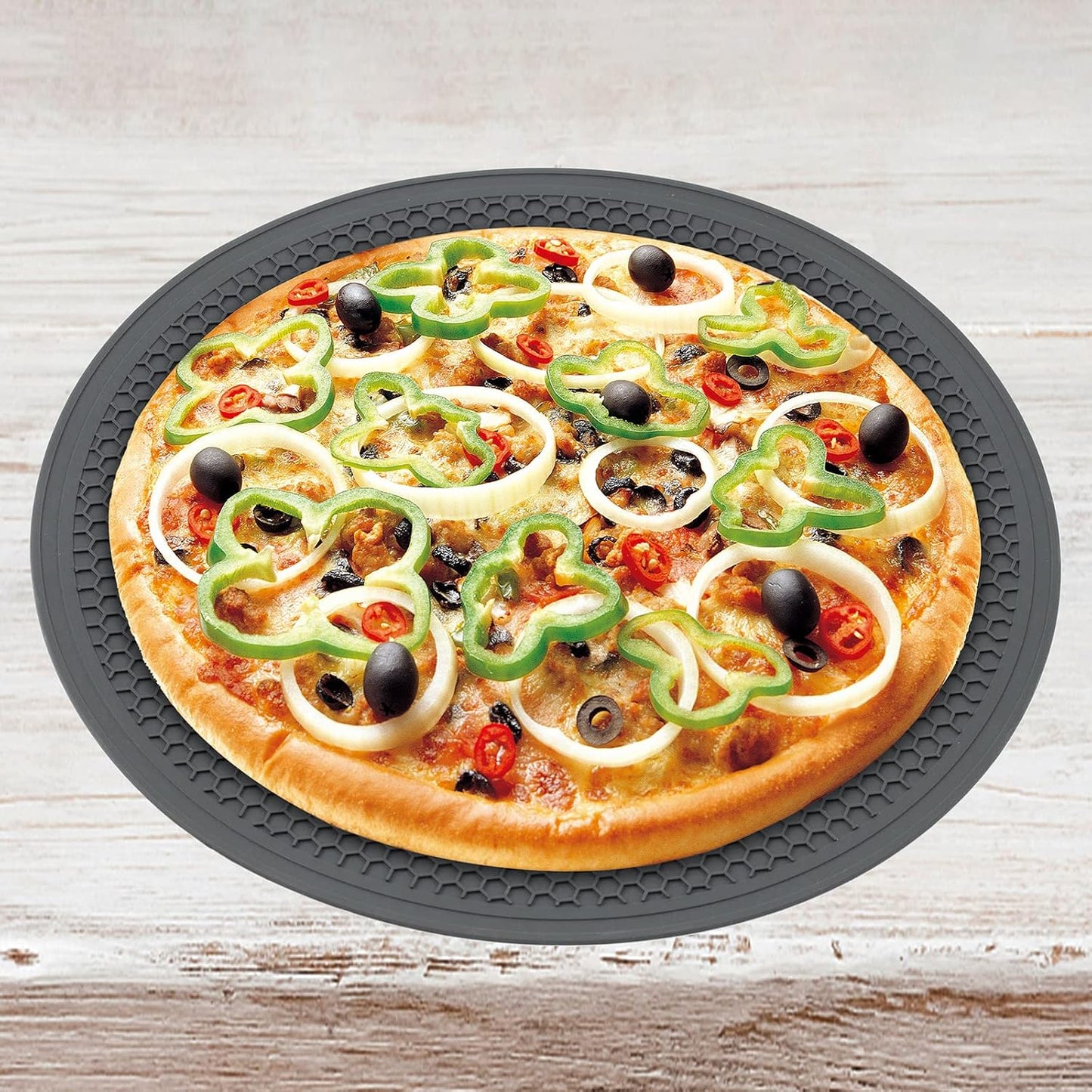 Microwave Splatter Cover & Silicone Mat, 10inch | Black, Collapsible, Vented, Reusable Food Guard & Plate Cover, Heat-Resistant Trivet for Pots, Pans, & Kitchen Counter