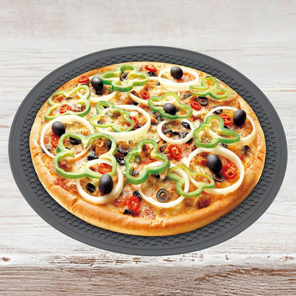 Microwave Splatter Cover & Silicone Mat, 10inch | Black, Collapsible, Vented, Reusable Food Guard & Plate Cover, Heat-Resistant Trivet for Pots, Pans, & Kitchen Counter