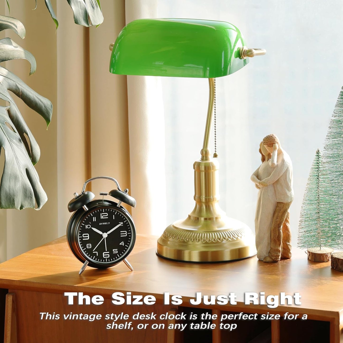 AYRELY® Super Loud Alarm Clock for Heavy Sleepers, 4.5 Inch Twin Bell Retro | Silent Non-Ticking Quartz with Backlight, Luminous Dial, Metal Alarm Clocks for Bedrooms and Bedside