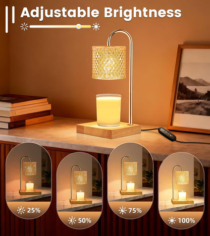 TigQiang Candle Warmer Lamp with Timer, Birthday Gifts for Women, Amber