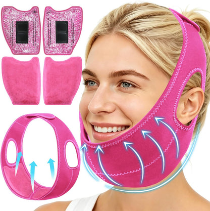 Wisdom Teeth Ice Pack Head Wrap Jaw Face Ice Pack with 4 Gel Packs