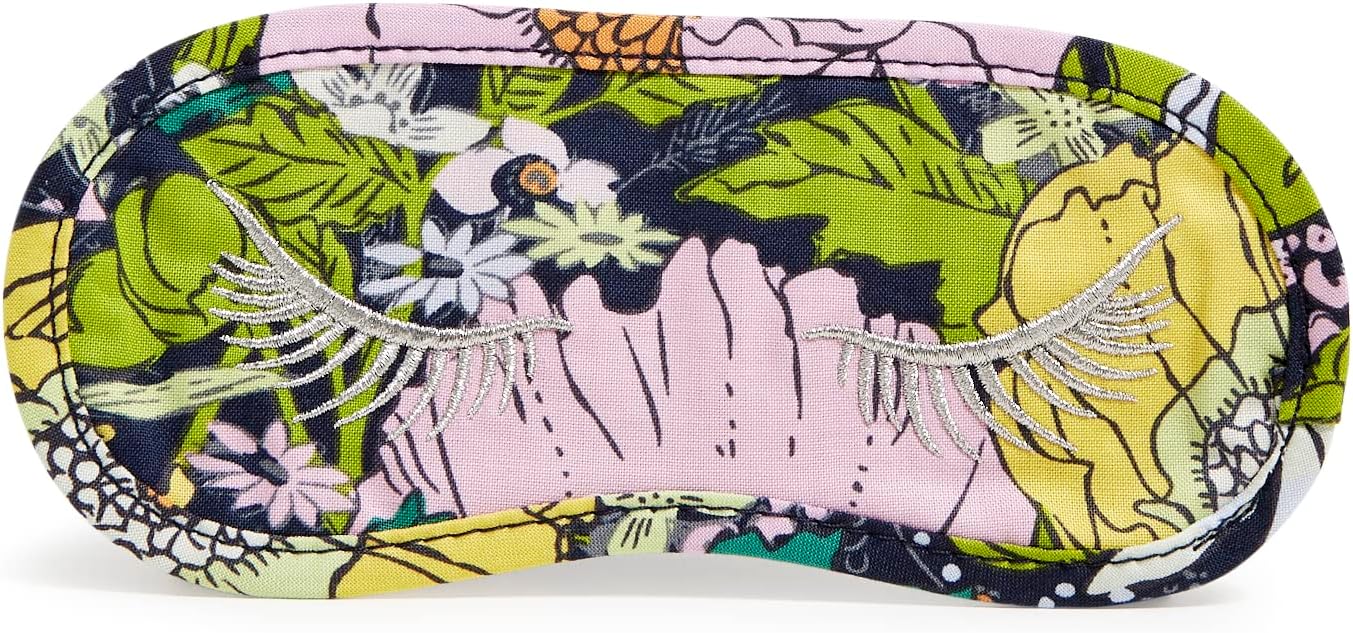 Vera Bradley Women's Cotton Sleep Mask, Bloom Boom - Recycled Cotton, One Size