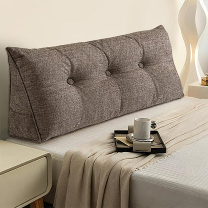 Wedge Pillow – Reading & Bed Rest Pillow for Sitting in Bed, Couch, or Floor, Multi-Purpose Headboard Wedge for Sleeping, After Surgery, Leg & Back Support, Neck Cushion & Washable Cover, Dark Gray