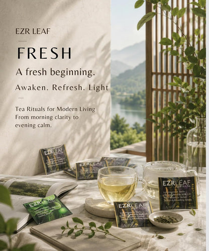 EZR LEAF Soft Wellness-Pura Caffeine-Free Herbal Tea Collection, 22ct Pyramid Tea Bags, Floral & Fruit Tea Gift Set with Lemon Verbena, Chamomile Mint, Dreamland & Roselle, Bedtime Tea Variety Gift Set, Premium Pyramid Tea Bags, Herbal Tea Gift Set