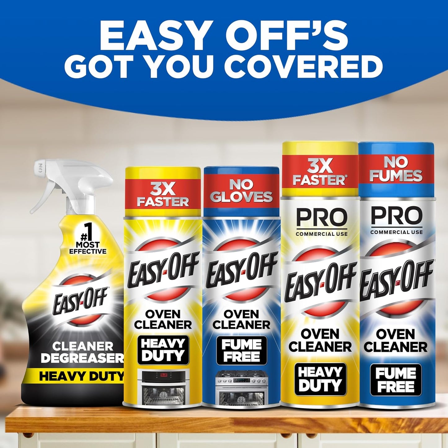 Easy-Off Fume Free PRO size Oven Cleaner Foam, Removes Grease & Burned-On Food, For Ovens, Air Fryers & More 24oz