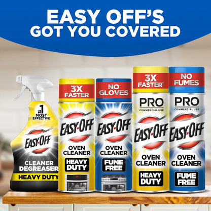 Easy-Off Fume Free PRO size Oven Cleaner Foam, Removes Grease & Burned-On Food, For Ovens, Air Fryers & More 24oz