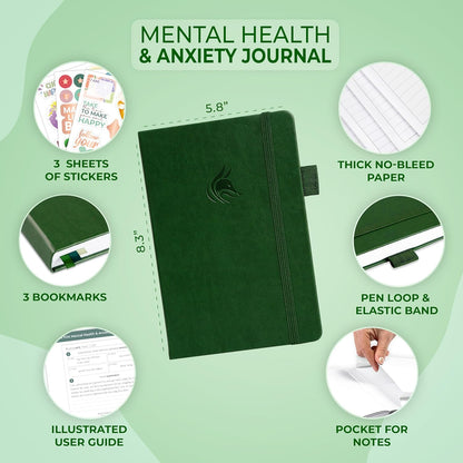 Clever Fox Mental Health & Anxiety Journal CBT Prompts 5.8x8.3 Lavender