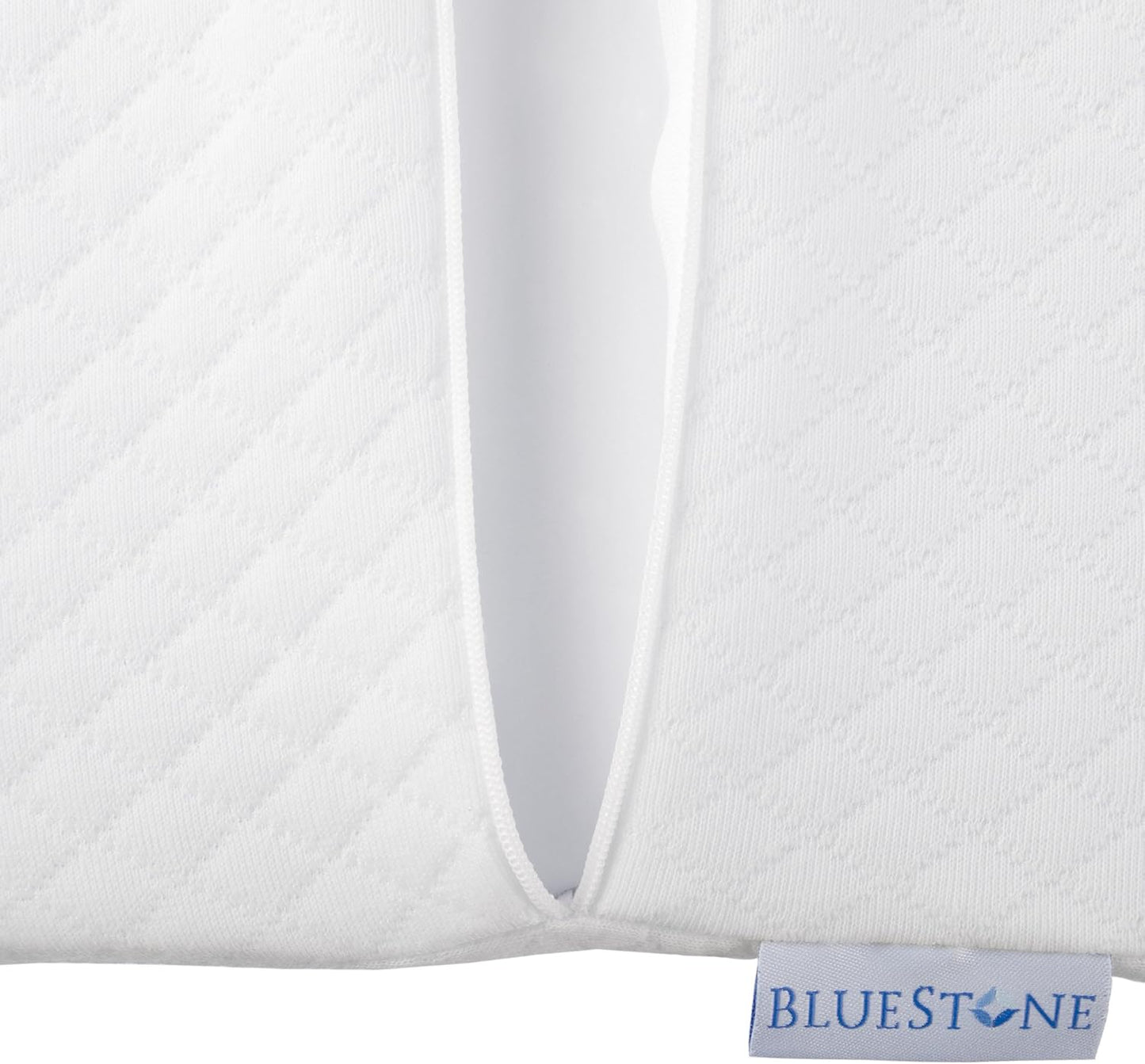Memory Foam Back Pillow / Half Moon Lumbar Bolster Cushion For Back Pain Relief, Leg and Knee Support and Sleeping With Removeable Cover By Bluestone