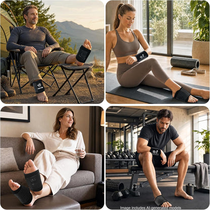 REVIX Foot Ice Pack Wrap for Plantar Fasciitis, 45-Min Cold Therapy