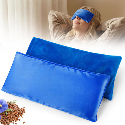 Weighted Eye Pillow for Yoga, Moist Heat Mask for Dry Eyes(Pink) | Silk Sleep Mask, Warm Compress for Sinus, Relaxation Gifts for Women, Washable Cover