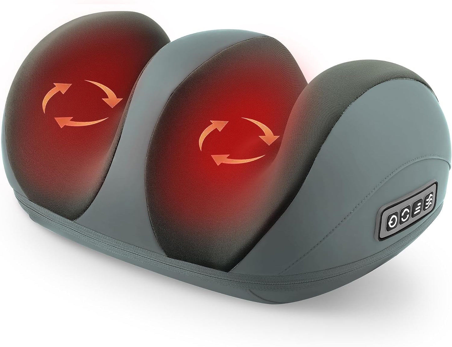 Shiatsu Foot Massager, Foot and Calf Massager with Heat, Black | 3 Intensity Levels, Heating, Auto Shut Off, for Feet, Calves, Arms and Ankles, for Plantar Fasciitis, Pain Relief