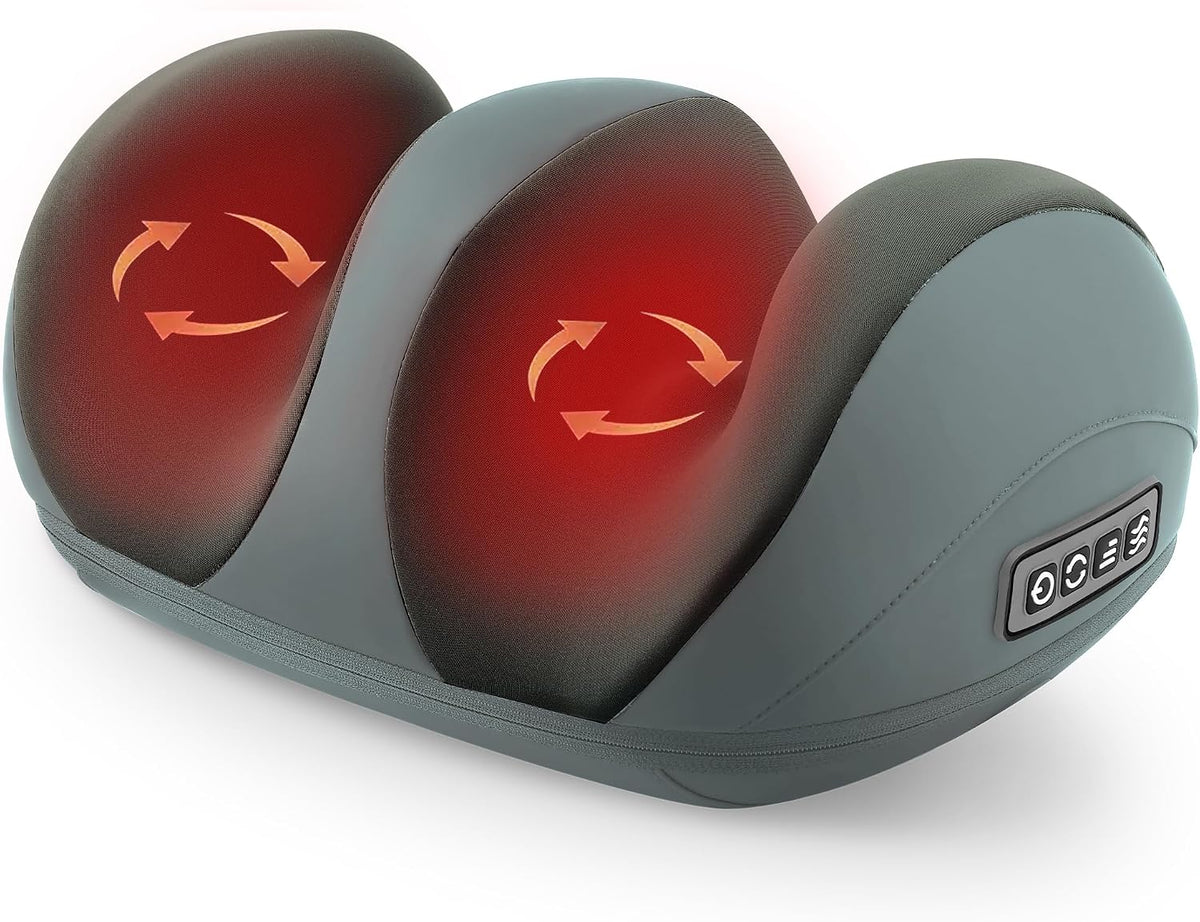 Shiatsu Foot Massager, Foot and Calf Massager with Heat, Black