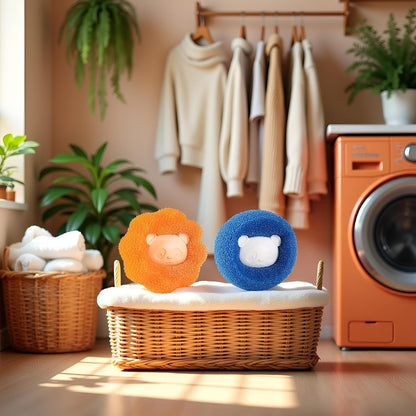 3Pcs Mix Colors Reusable Hair Remover for Washing Machine and Dryer - Laundry Ball Catcher for Clothing, Dog, Cat, Pet Lint Removal