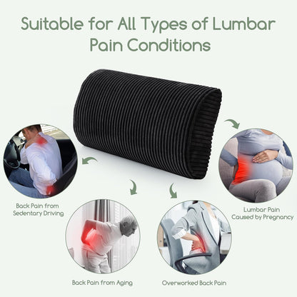 HIGOGOGO Lumbar Support Pillow for Recliner Chair/Accent Chair/Couch, Memory Foam Back Support Cushion for Elderly, Recliner Cushions for Back Rest, Pain Relief, Reading, Washable Cover, Brown