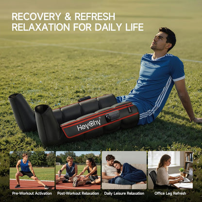 Air Compression Leg Recovery Boots, Cordless, 5 Levels, Large | Ideal for Athletes, Runners, Seniors and Daily Users Seeking Convenient Post-Workout and Leg Relaxation FSA Eligible HSA