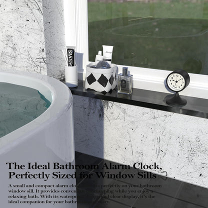 AYRELY® 3" Analog Alarm Clock, Retro Small Clock, Desk Clock for Bathroom