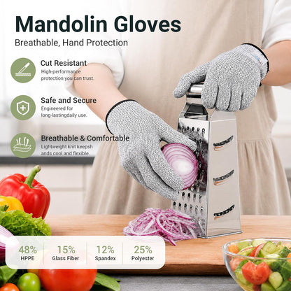 Cut Resistant Gloves for Men Women, Kitchen Gloves for Food Prep | Cutting Gloves With Superior Comfort and Grip for Meat Cutting, Oyster Shucking, Cooking, Gardening and Food Preparation ﻿