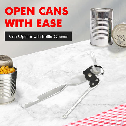 Chef Craft Select Can Opener with Tapper, 6.5 inches in length, Nickle Plated