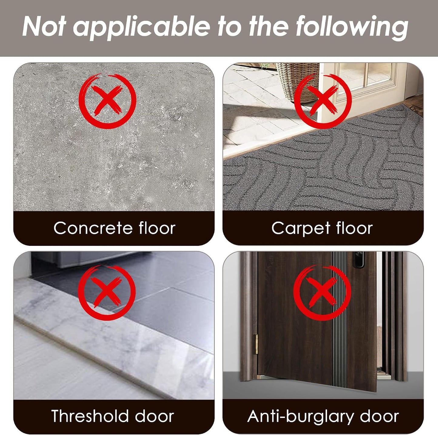Under Door Draft Stopper - Strong Adhesive Seal Blocker, Soundproof Sweep, Weather Stripping, Noise Insulator for Bottom of Doors