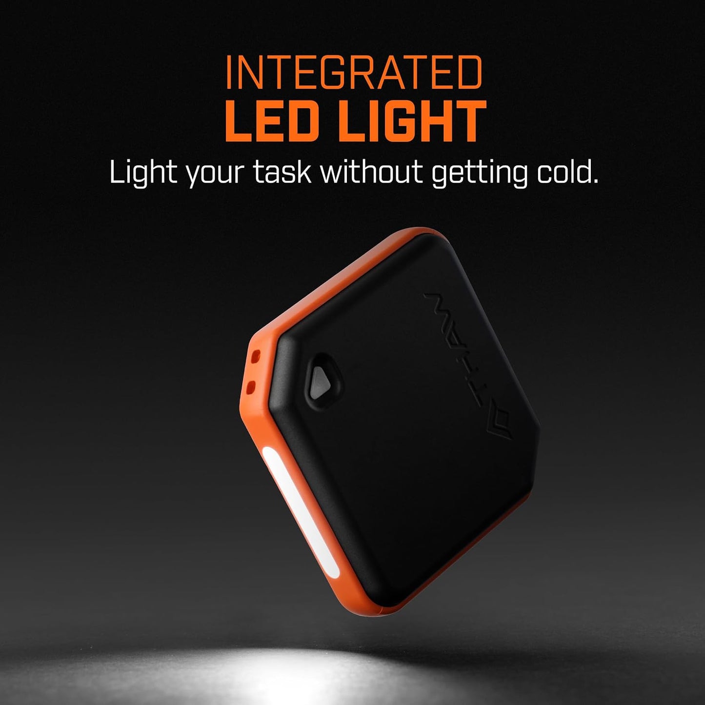 THAW Rechargeable Mini Hand Warmer | Double-Sided Heating, Up to 4 Hours, Rechargeable USB-C, Durable Impact-Resistant Construction, Integrated LED Light