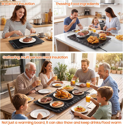 Electric Warming Tray for Food, 3-in-1 Food Warmers for Parties Buffet