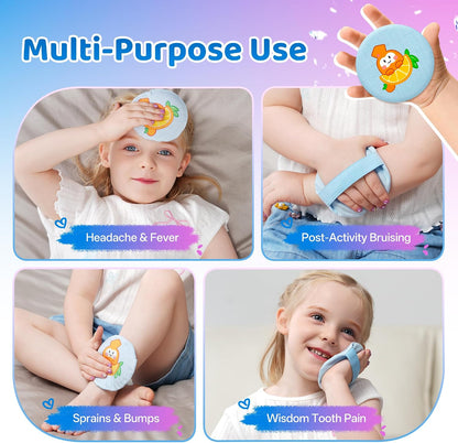 samply Small Gel Ice Packs, 5 Mini Reusable Cold Packs with 2 Covers