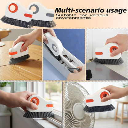 2pcs 2 in 1 Groove Cleaning Brush, Easy to Store Window Track Cleaning Tools, Multifunction Window Track Cleaner, Track Cleaning Tools Suitable for Sliding Door Tracks, Shutter Door Window Track