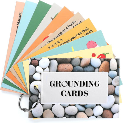 AmazingSpark 10 Pcs Grounding Card Coping Skills Card for Anxiety