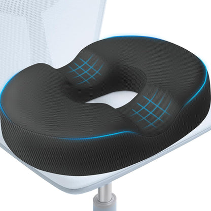 BlissTrends Donut Pillow Seat Cushion, Memory Foam Lifting Cushions(Black)