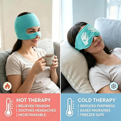 3-in-1 Migraine Relief Cap with Eye Holes