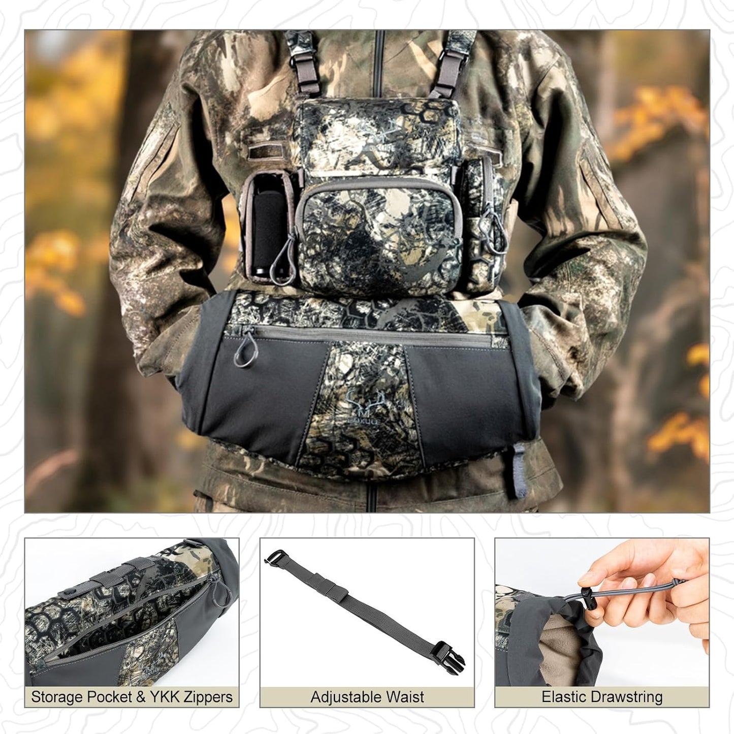 Hunting Hand Warmer Muff: Portable Fleece Waist Handwarmer Pouch Insulated Outdoor Gear Cold Weather for Camping, Hiking