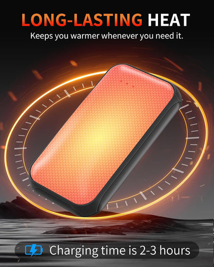 Lerat Hand Warmers Rechargeable 2 Pack, Portable Electric Hand Warmer Max 131℉, Reusable Slim Pocket Heater Handwarmers, Gifts for Men, Women, Outdoor, Golf, Camping, Hunting Essentials