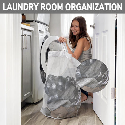 Goodpick 75L Laundry Basket with Wheels & Removable Wash Bag for Dorm | Rolling Laundry Basket with Handles for Dirty Clothes, Fodable Hamper for Laundry Room, Dorm Room Essentials, Grey