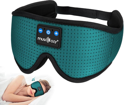 MUSICOZY 3D Sleep Headphones Bluetooth 5.4 Sleep Mask with HD Speakers