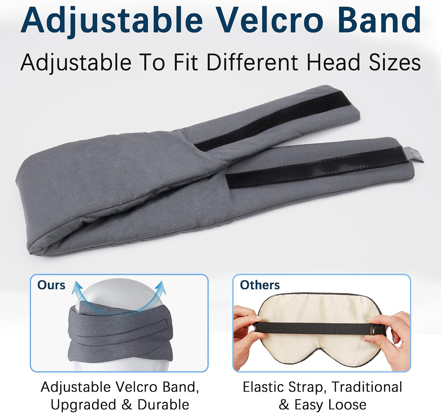 Full Coverage Sleep Mask for Sleeping, 100% Light Blocking Eye Mask | Nose Pad Design for Light locking, Ultra Soft Breathable Material, Adjustable Strap, Perfect for Travel, Shift Work, and Nap