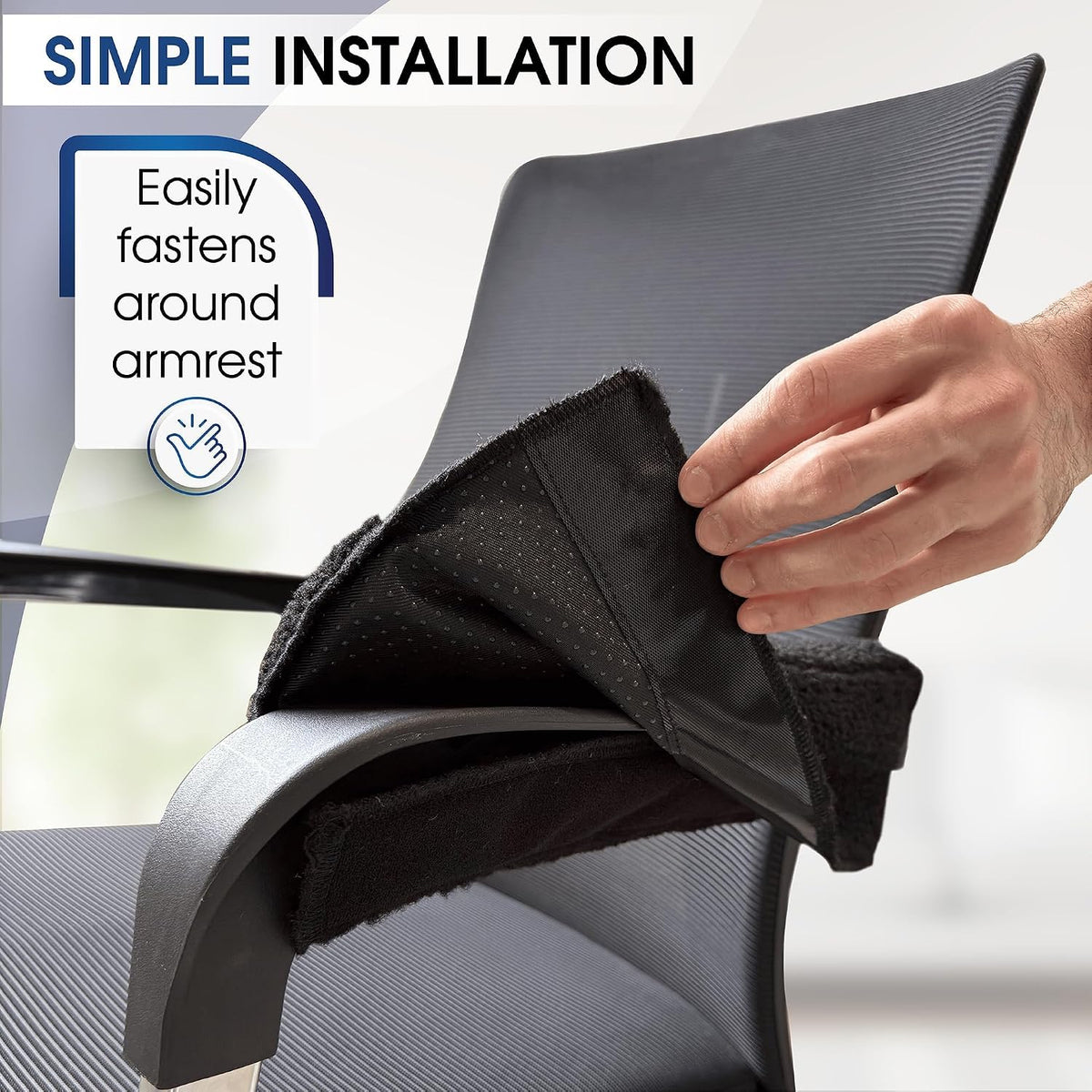 Wheelchair Cushion for Pressure Relief - (4-Piece Set) 18”x16” Anti-Slip Wheelchair Seat Cushions, Lumbar Pillow and Wheelchair Armrest Pads for Adults, Seniors, Wheelchair Accessories
