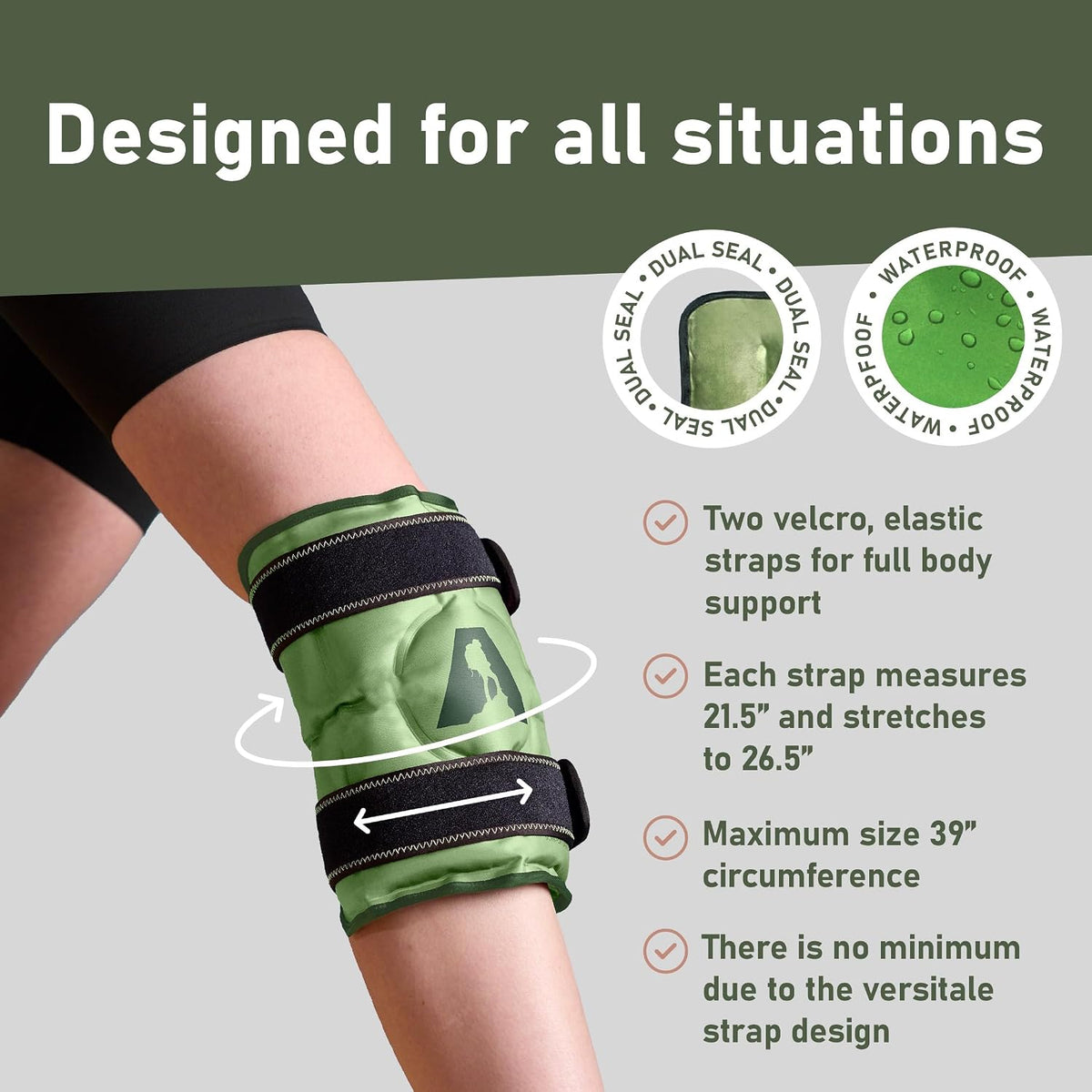Flexible Knee Wrap Hot and Cold Gel Pack 10" x 12.5"