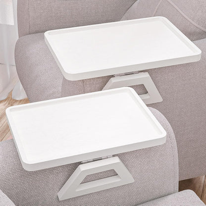 2 Pack Bamboo Couch Arm Tray,Folding Sofa Armrest Table（Natural） | Clip-On Couch Desk,Foldable, high load-bearing, Non-slip, no assembly，easy to wipe clean，Natural bamboo,Gift box